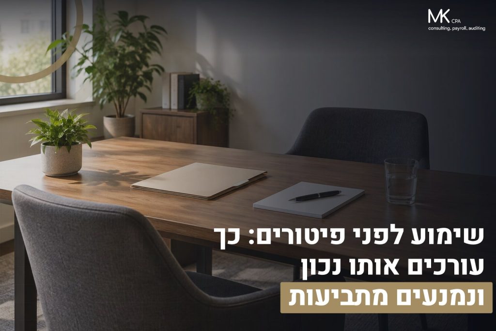 שימוע לפני פיטורים: כך עורכים אותו נכון ונמנעים מתביעות 1 שימוע לפני פיטורים